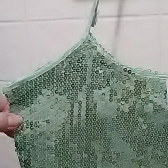 BKE ALL SEQUIN TANK LIGHT GREEN - Picture 7 of 7